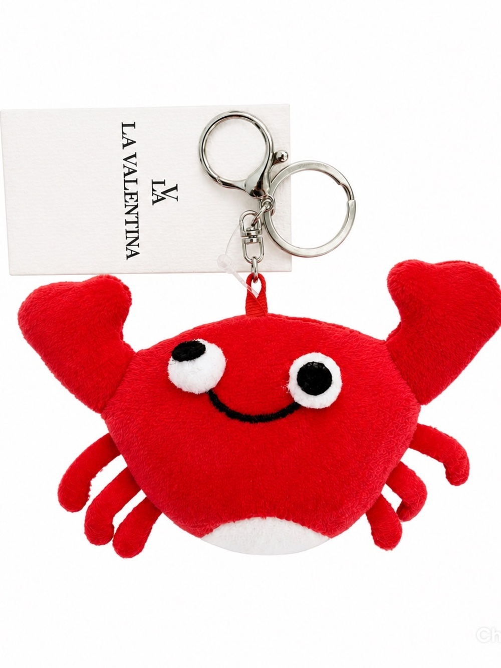 Red Crab 🦀 Plush Keychain Bag Charm with Silly Eyes